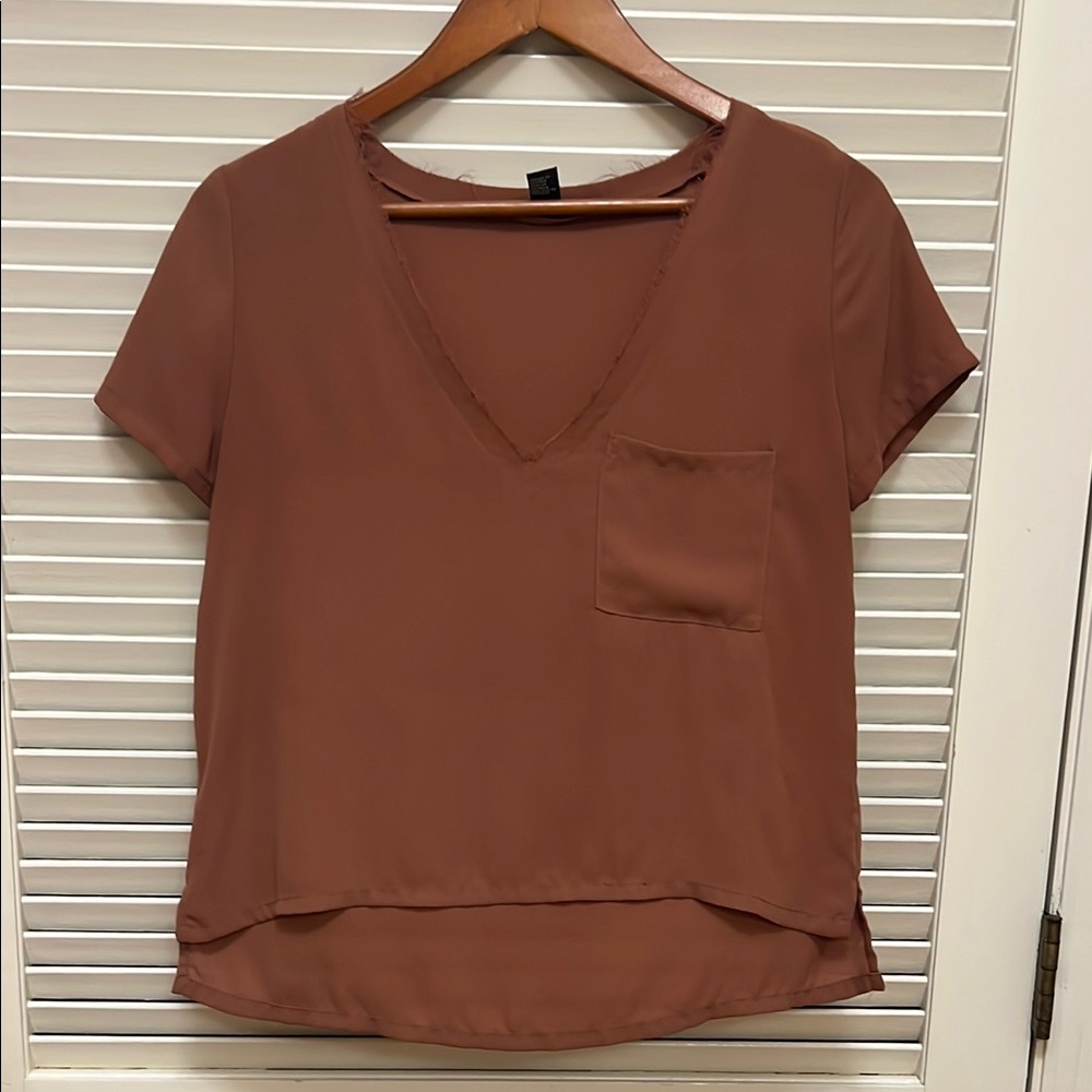 Forever 21 Brown Relaxed T-Shirt, Size Small, GUC